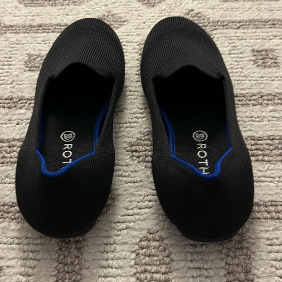 Rothy's Loafers Kids 13K Slip On Girls Youth Shoes Round Toe Black Casual Flats - Picture 3 of 8